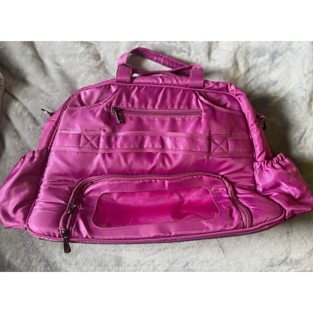 Lug Pink Tuk Tuk Overnight/Diaper Bag Carry On Duffel w/ Adjustable Straps